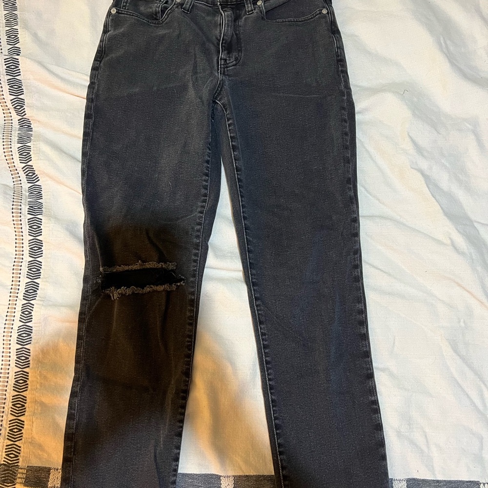 Black Distressed Jeans